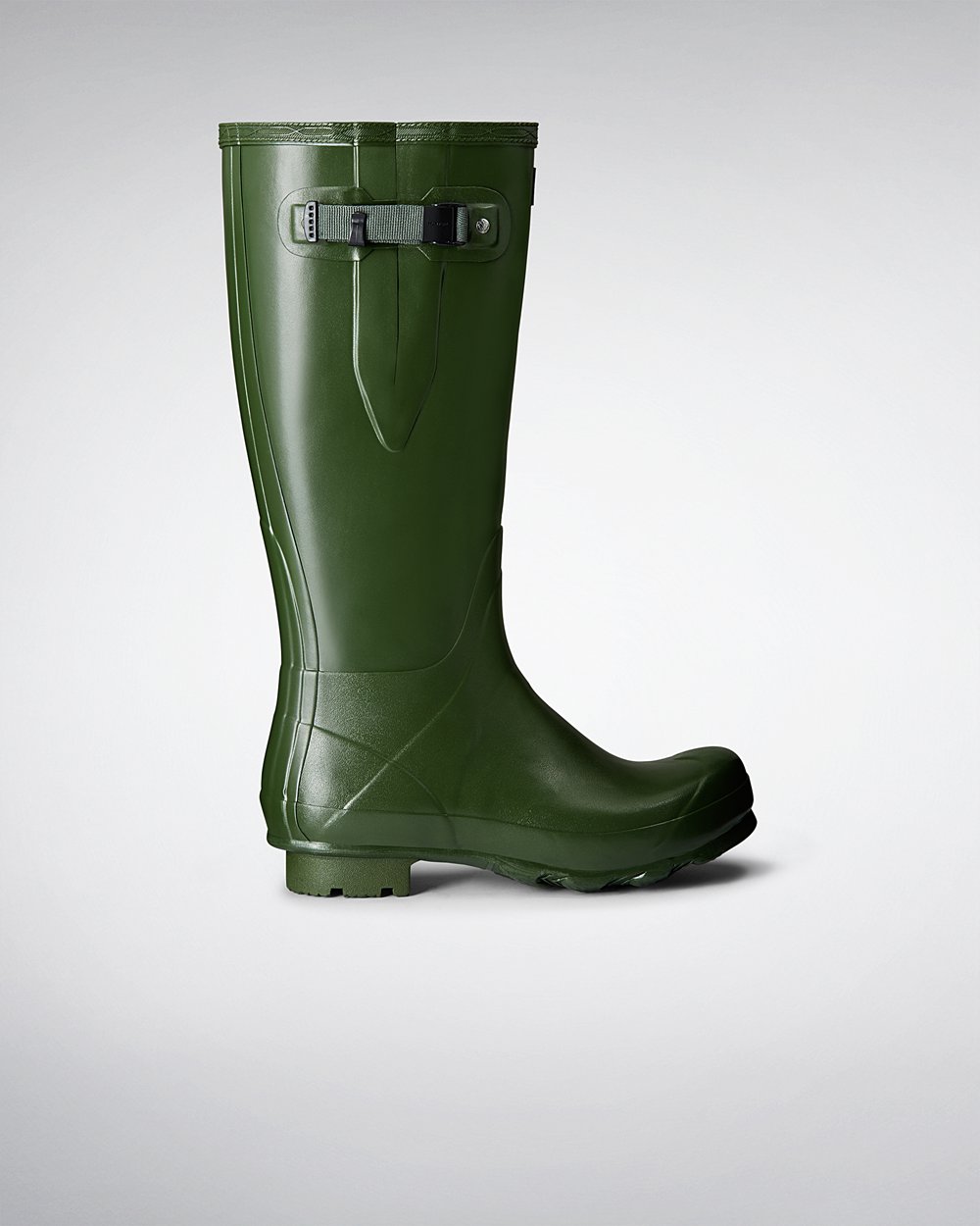 Mens Hunter Norris Field Side Adjustable - Tall Rain Boots Green - 3462-PQFSN